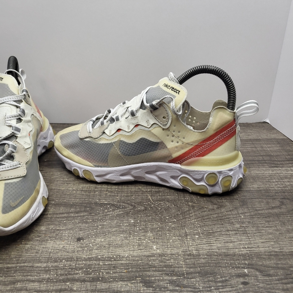Nike React Element 87 Lightbone Red Black Running… - image 2